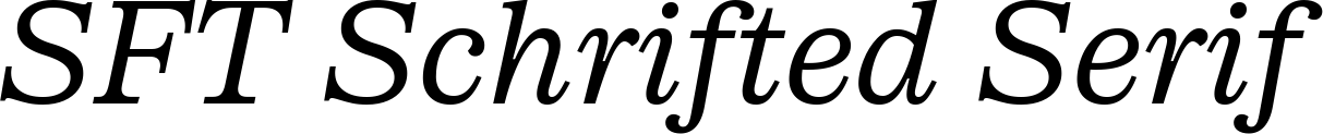 SFT Schrifted Serif