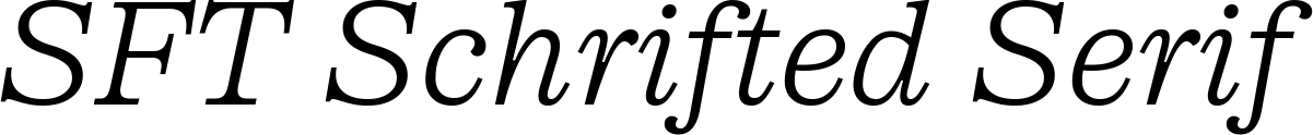 SFT Schrifted Serif