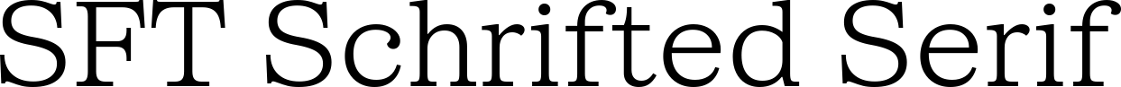 SFT Schrifted Serif