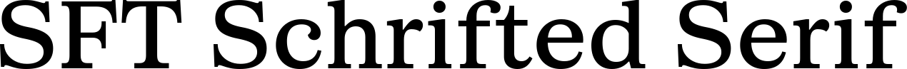 SFT Schrifted Serif