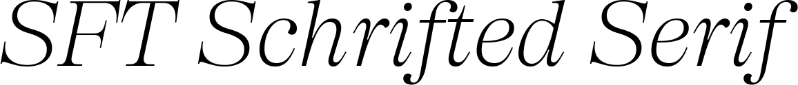 SFT Schrifted Serif