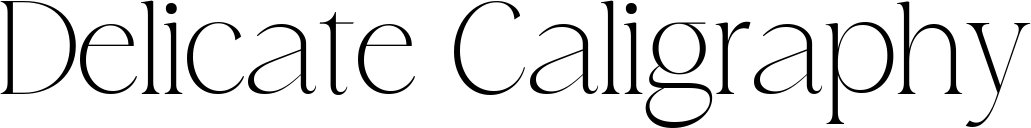 Delicate Caligraphy