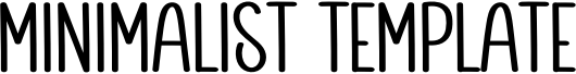 Minimalist Template