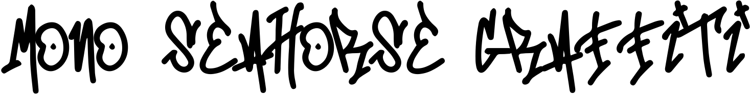 Mono Seahorse Graffiti