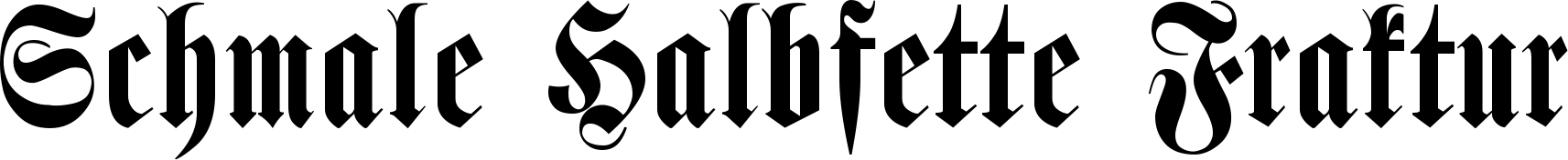Schmale Halbfette Fraktur
