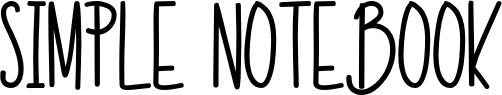 Simple Notebook